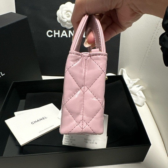 Chanel 24A nano mini Kelly bag pink purple lilac new with box RECEIPT - Picture 7 of 13
